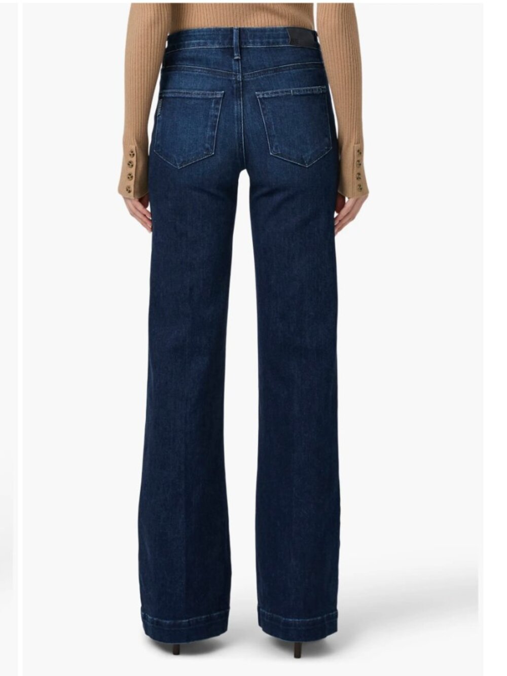 Paige Leenah High Waist Wide Leg Trouser style Jeans, Praline Blue, Size 33 - Picture 3 of 14